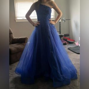 Royal blue prom dress